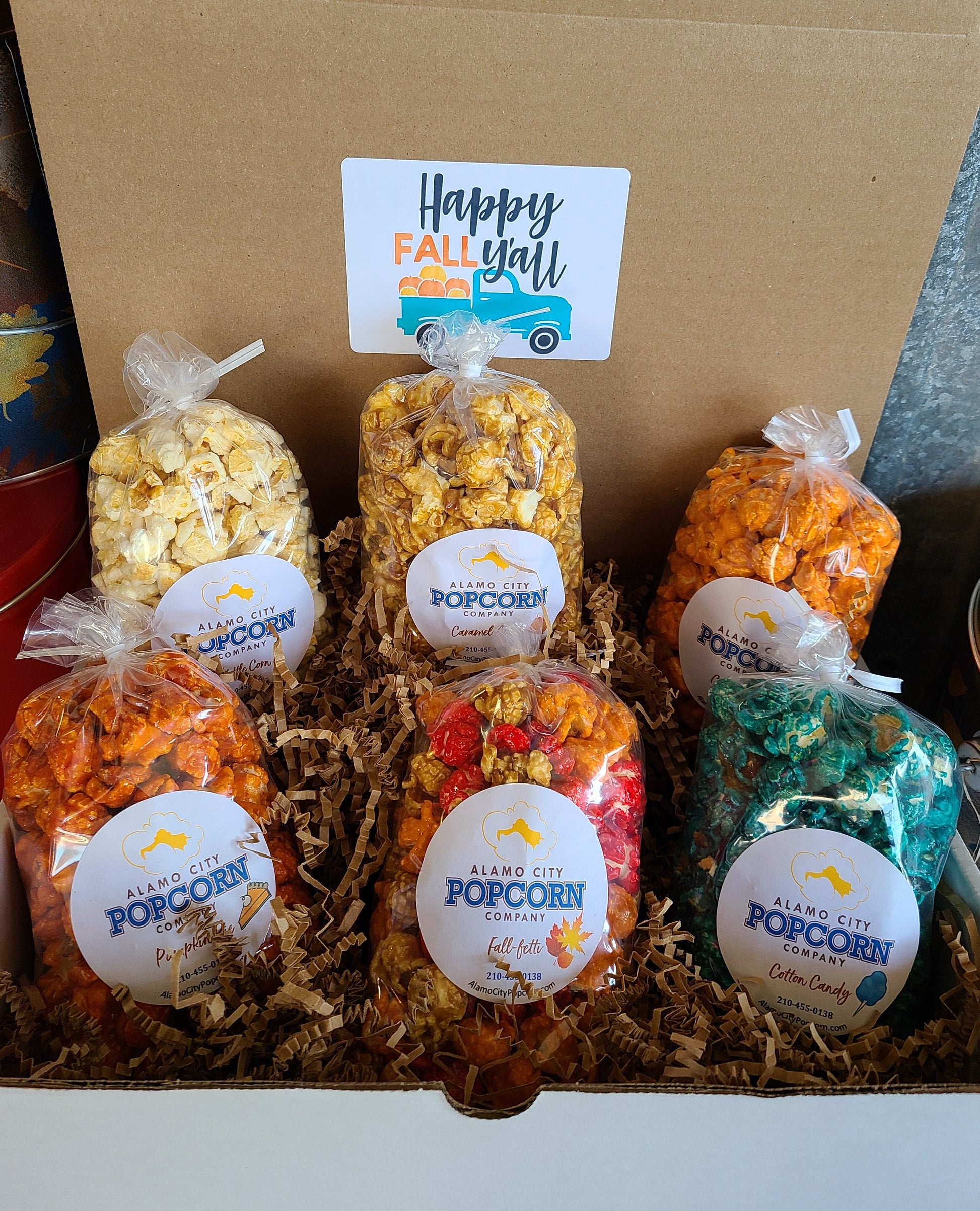 Happy Fall Y'all Box Popcorn