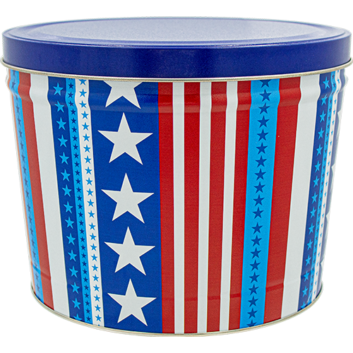 Patriotic Tins - Choose Your Favorites - 2 Gallon Popcorn Tin