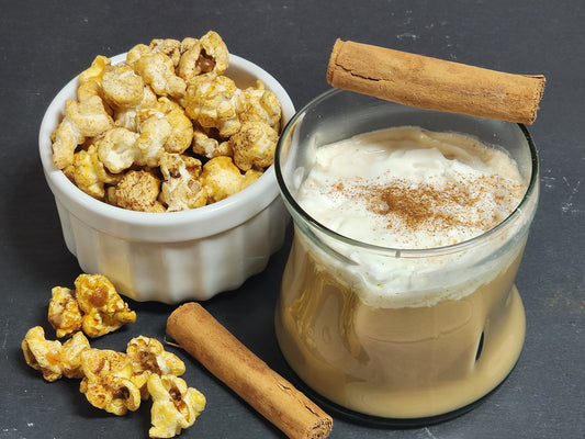 Bourbon Eggnog Popcorn