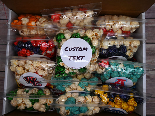 Graduation Popcorn Party Favor Pack of 12 - Please specify color, flavor is vanilla.