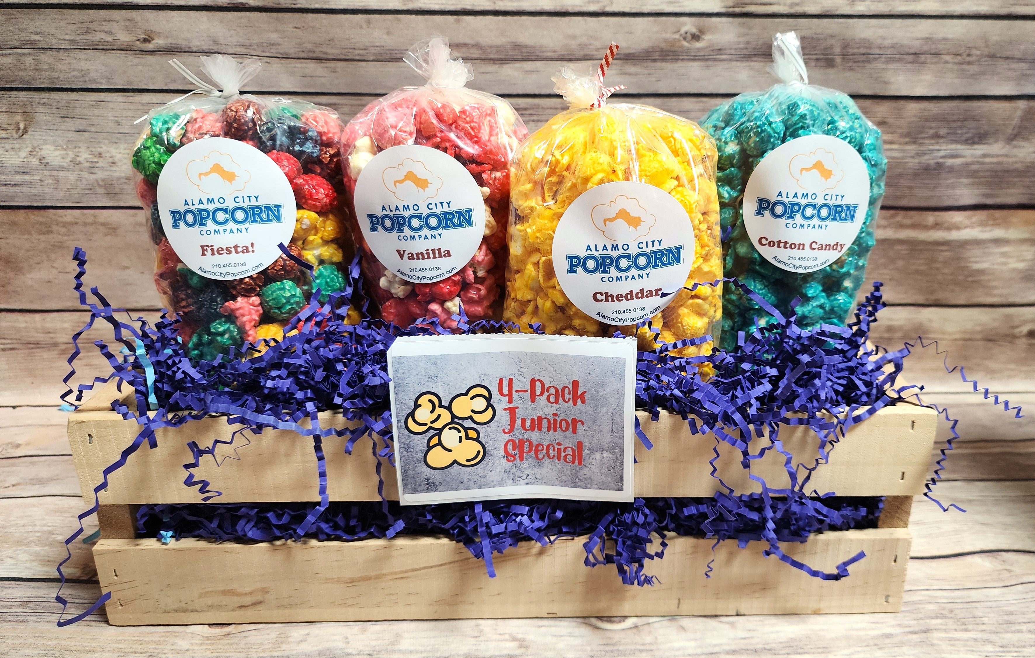 Buy Four-Popcorn Pack Special Junior Size in San Antonio, Texas